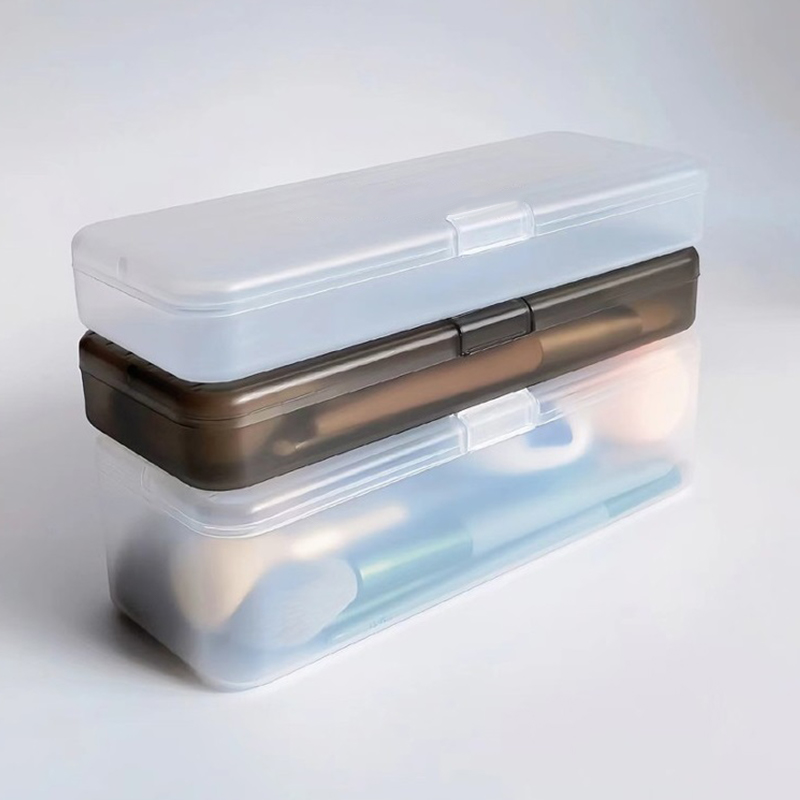 Stationery Supplier - 1 Stück Transparente Kunststoff-Kosmetik-Aufbewahrungsbox Make-up-Pinsel-Stifthalter Schreibwaren-Organizer
